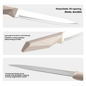 7-piece <b>kitchen</b> <b>knife</b> set with square base storage bucket stainless steel household chef's <b>knife</b> - Product Image 3