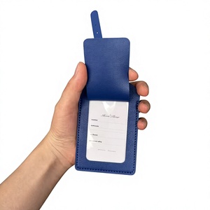 Zonyin Thickened PU Leather Luggage Tag Luxury <b>Suitcase</b> Boarding Pass Tag Portable Travel Identity Label Bag Hanging Charm - Product Image 2