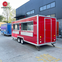 Installation de fenêtre de concession personnalisable avec des accessoires complets de camion de nourriture de remorque de cuisine