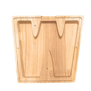Hucha de madera con forma de letra C para niños, caja de dinero portátil con función de grabado - Product Image 4