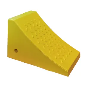 Heavy Duty 40T Solid Rubber RV Yellow Tire Block PU Chock