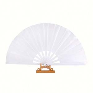 Abanico Plegable de Mano Personalizado para Festivales, Grande, Blanco, de 13 Pulgadas, con Logotipo - Product Image 2