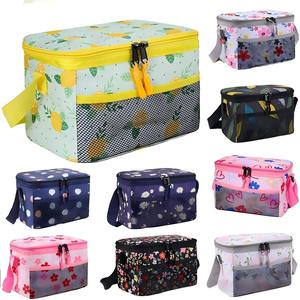 Bolsa Térmica Personalizada para Crianças com Padrão Listrado em Oxford, Isolada, para Almoço Escolar - Product Image 1