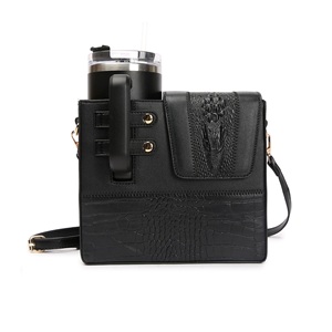 Sac bandoulière pour gobelet isotherme 40 oz motif crocodile, rangement pour tasse d'eau, pour femme, accessoires de bar, cadeau - Product Image 1