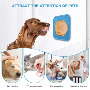 Okkpets miếng lót liếm cho chó mèo ăn chậm với cốc hút miếng lót điều trị êm dịu đồ chơi xếp hình cho chó miếng lót huấn luyện thú cưng - Product Image 4