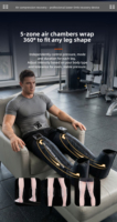 Bottes de massage à compression d'air sans fil avec lumière rouge chauffante pour la récupération des jambes, la relaxation sportive, bottes de compression d'air