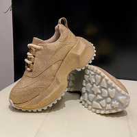 Nouvelles Baskets de Luxe Automne 2026 pour Femme, Modèles Unis avec Strass, Légères, à Lacets, Plateforme, Style Sportif 'Old Dad'