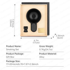 منفضة سجائر سيجار فاخرة كلاسيكية من CIGARLOONG، ولاعة لهب ثابت أنيقة، وطقم تدخين غليون 3 في 1، مجموعة هدايا السيجار - Product Image 6