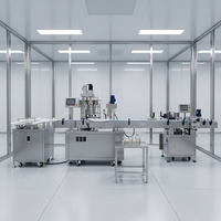 Machine de remplissage, bouchage et capsulage automatique haute précision pour petits flacons de 5 ml (liquides et poudres) pour vernis à ongles et bouteilles en verre