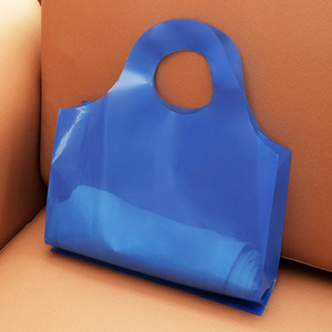 Wholesale Low MOQ Custom Logo Round Die-cut Handle <b>Bag</b> Clothing Packaging Plastic Shopping <b>Bags</b> for <b>Small</b> Business - Product Image 5