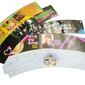 New Wholesale Kpop Paper Flat Cup Sleeve <b>Printing</b> Kpop <b>Coffee</b> Cupsleeve Custom logo - Product Image 1