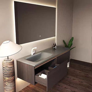 ตู้ห้องน้ำแบบรวมอ่างล้างหน้าแบบโค้งร้อนสไตล์จีน อ่างล้างหน้าแบบรวม - Product Image 4