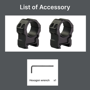Anillas de Aluminio BANGBANG para Mira Telescópica, Tubo de 20 mm, Altura Central de 1.0 Pulgadas, Ligeras, Impermeables, para Deportes al Aire Libre (Doble Fila) - Product Image 4