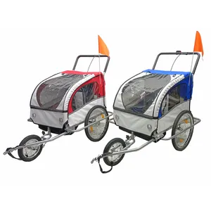 Large Dog Pet Bike Stroller Bicycle Cart and Jogger Wagon Cargo Carrier for Travel with Mesh Skylight Stroller