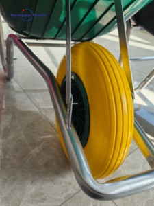<span class=keywords><strong>Brouette</strong></span> de chantier NS Factory de haute qualité, adaptée à l'Europe, modèle WB6414, avec cadre en acier entièrement galvanisé et bac en plastique pour usage en jardinage - Product Image 5