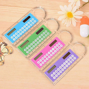 Regla Recta Ultrafina Mini en Oferta con Calculadora Solar, Lupa y Calculadora Multifunción de 10 cm, Material Escolar y de Oficina - Product Image 2
