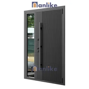 Porta de alumínio para entrada de estilo australiano, porta blindada de segurança personalizada com dobradiça dupla, portas modernas para outros