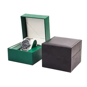 Sundo Gratis Monster Groothandel Custom Logo Luxe Pu Lederen Gift Display Verpakking Opslag Horloge Doos Black Box Horloge