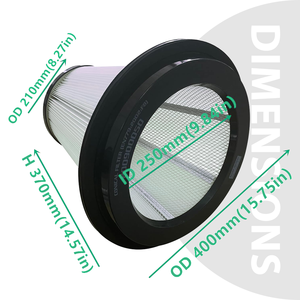 Filtro de aspiradora 200900050 compatible con Pullman Holt Compatible con filtro Ermator S-Series S26 aspiradora extractora - Product Image 2