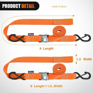 1.5 \ "X 6 'ağır motosiklet ATV kam kilidi kravat askısı kiti Polyester çelik cırcır kaldırma kargo kontrolü için lastik S kanca - Product Image 5