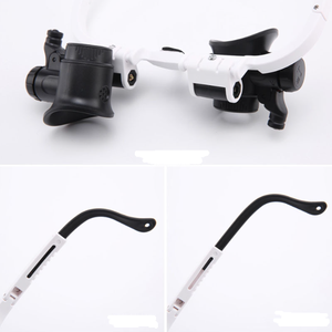 8X 15X 23X 2 एलईडी लाइट्स क्लॉक रिपेयर दूरबीन चश्मा एडजस्टेबल हेडबैंड मैग्निफाइंग ग्लास के साथ - Product Image 5