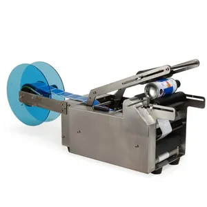 Etiquetadora Semiautomática de Botellas Redondas de Escritorio, Máquina Etiquetadora de Botellas de Plástico Redondas, Autoadhesiva, con Carcasa de Acero Inoxidable - Product Image 3