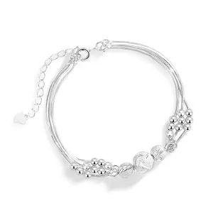 999 silver bracelet female niche design light luxury bell bracelet gets things ins style boudoir jewelry