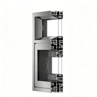 Ventanas de Aluminio con Doble y Triple Acristalamiento, Vidrio Transparente Insonorizado, Estilo Moderno para Edificios de Oficinas, con Mosquitera de Acero Inoxidable 304