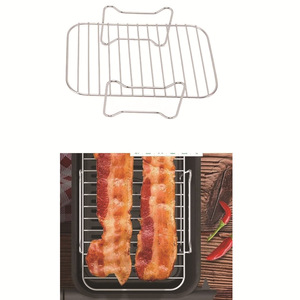 Ensemble d'accessoires pour friteuse à air transfrontalière, grille de barbecue rectangulaire, moule à pizza, outils à gâteau en acier inoxydable - Product Image 5