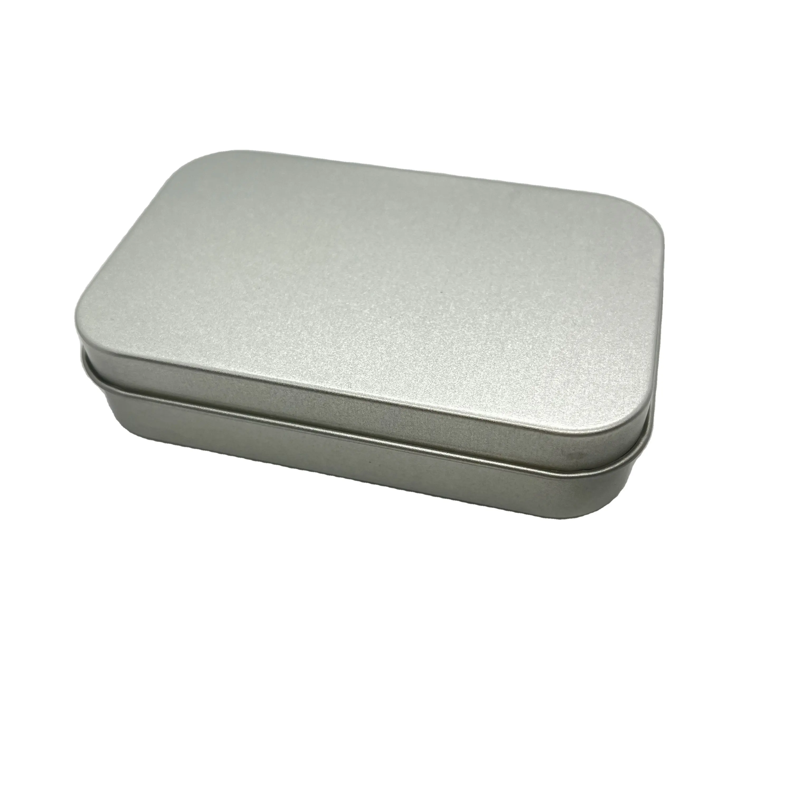 China Anti Rusted Empty Tin Box Container with Lid ,Frosted Square Tin Box Packaging For Storage