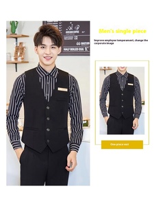 Unisex Hotel Trabalho Roupas Listras Manga Comprida Catering Empregado Workwear Homens Mulheres Twhere Net Café Bolo Cozimento Mesmo Serviço - Product Image 6