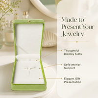 Luxuriöse Gebogene Samt-Schmuckbox in Smaragdgrün mit Individuellem Logo Schmuck-Geschenkverpackung