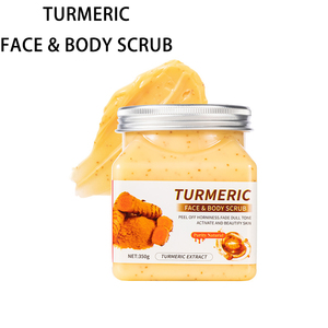 Factory Wholesale 350g Turmeric <b>Body</b> <b>Scrub</b> Deep Cleansing and Exfoliating Skin Care with Argan Oil for Face Use - Product Image 5