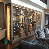 Étagères de rangement de présentoir de bar moderne au design led pour décor de salon moderne de luxe Armoire de bar à vin