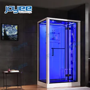 JOYEE 2020 nuevo diseño de vidrio sala de ducha de vapor con la comida, la función de masaje de la cabina de ducha con luz LED
