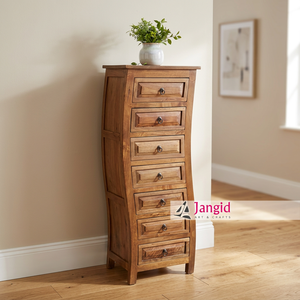 Cómoda Moderna de Madera de Mango Maciza con 7 Cajones, Artesanía India, Origen Rajasthan, Mueble de Almacenamiento - Product Image 2