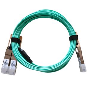 Jue Hong QSFP56 optik aktif, 200G 2*100G QSFP28 AOC kabel optik kompatibel dengan panjang 3m 5m 7m 10m 15m - Product Image 1
