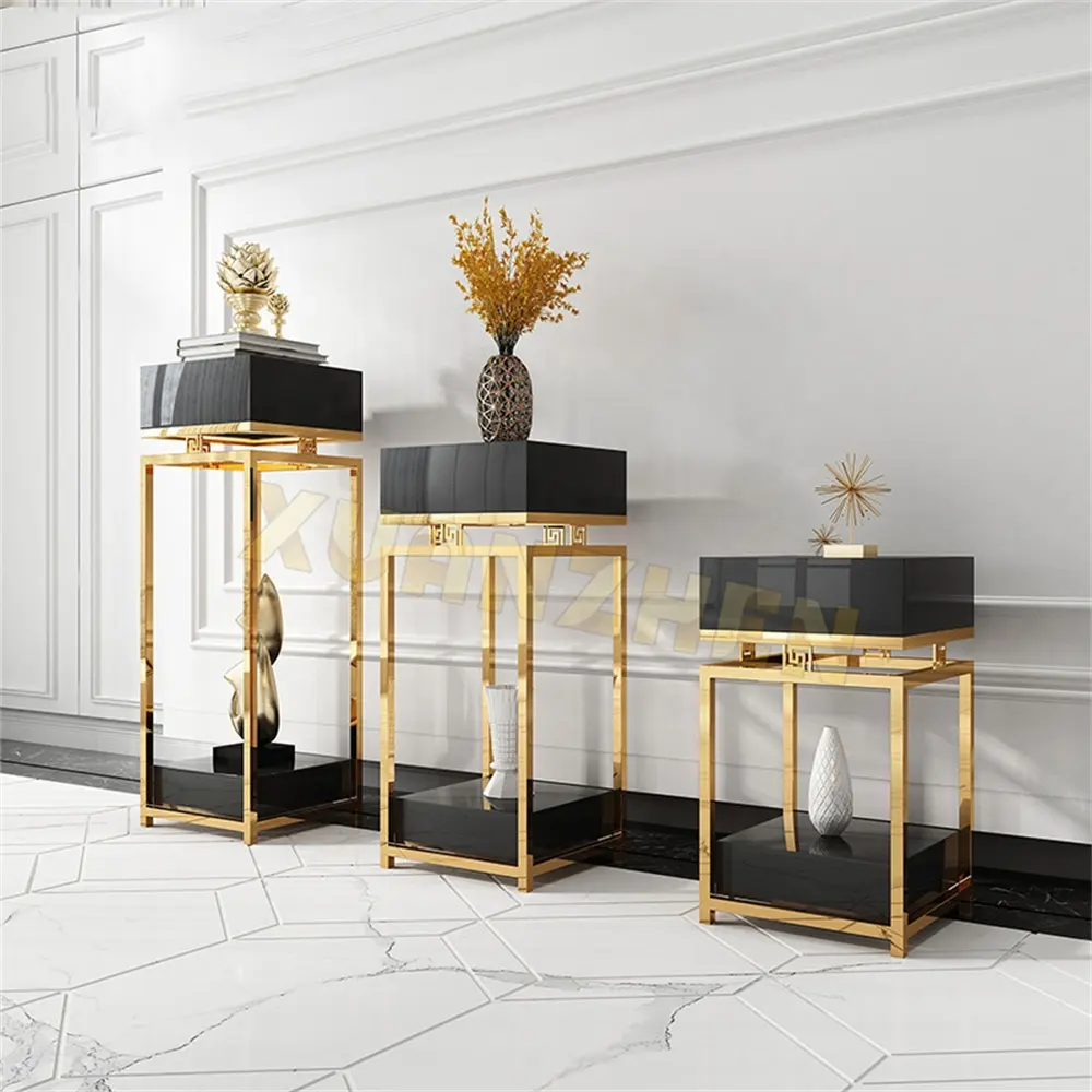 Living room furniture sets luxury metal flower display stands pedestal stands modern gold flower stands for flowers wedding