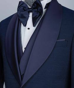 MTM Nouvel Arrivage Costumes pour Hommes Italiens <span class=keywords><strong>Bleu</strong></span> <span class=keywords><strong>Marine</strong></span> pour Mariage Tuxedos de Marié Slim Fit <span class=keywords><strong>Blazer</strong></span> de Fête de Bal 3 Pièces Costume Formel - Product Image 5