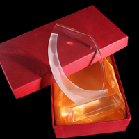 Fabrikpreis Weiße Mattglas-Kristall-Schild-Auszeichnung Trophäe