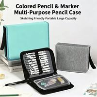 Sac de rangement pour crayons de couleur et marqueurs à 36 trous de grande capacité - Fournitures d'art et d'écriture multifonctionnelles