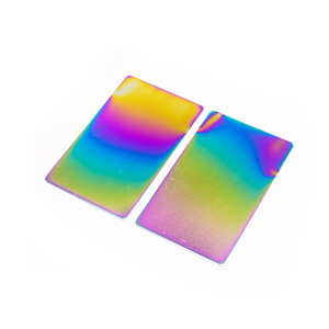 Tùy chỉnh kim loại dập các bộ phận tấm chế tạo kim loại nhôm khoảng trống thẻ tên đầy màu sắc in ấn gương cầu vồng thẻ kim loại - Product Image 3