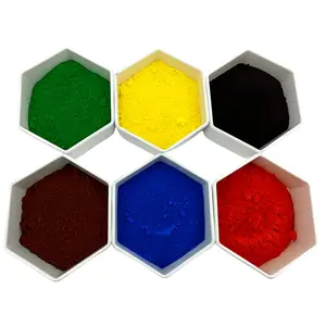 रंग कंक्रीट के लिए आयरन ऑक्साइड पाउडर ठोस काले पीले हरे रंग के कारखाने की कीमत F2o3 अकार्बनिक वर्णक