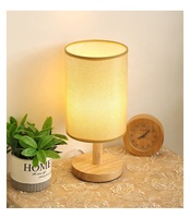 Kanlong Veilleuse chaude à atmosphère créative Lampe de chevet décorative simple pour chambre à coucher Base en bois Lumière LED Batterie 5V Décoration intérieure