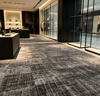 Dalles de moquette sur mesure 50x50 avec support non-tissé, en nylon teint en masse, résistantes, antistatiques, pour bureaux commerciaux