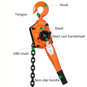 บล็อกโซ่มือยก0.75ตันเครื่องมือยกโซ่ CE รอกยก6เมตรบล็อกแบบแมนนวล - Product Image 3