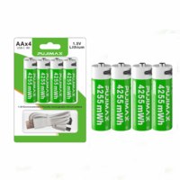 PUJIMAX 8pcs Generasi Baru 1.5V AA 4255mWh Paket Baterai Li Ion Tipe C Isi Ulang Inovasi Chip Baterai Lithium