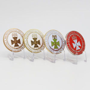 Оптом на заказ Выгравированный дизайн номер 3D русский сувенир монета евро - Product Image 3