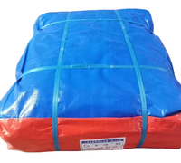 Bâche en tricot PE tissée bleue et orange, enduite anti-UV, pour bassin à poissons, couverture de camion, voiture, tente extérieure