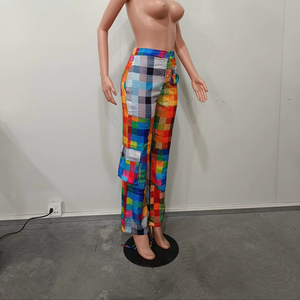 Hot Selling Products 2025 Women Paneled Multi-pocket Asymmetrically <strong>Positioned</strong> Printed Cargo <strong>Pants</strong> for Ladies - Product Image 1